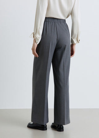 Pantaloni straight con coulisse e vita elasticizzata