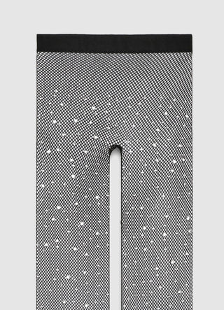 Collant a rete con strass