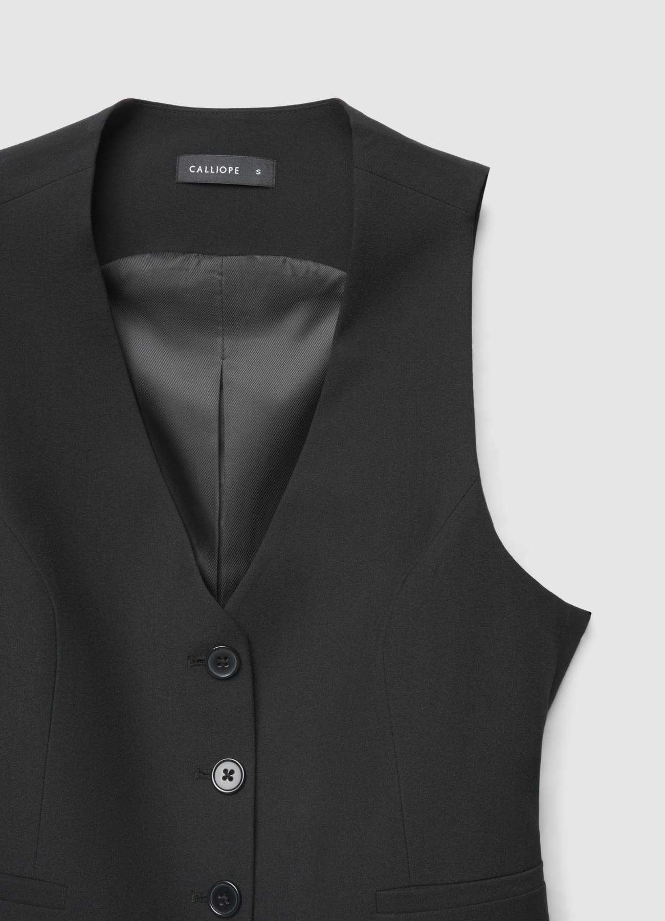 Vest with V-neck and buttons SAB0084446001SC682 – Calliope