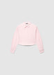 Camicia crop oxford a tinta unita - M
