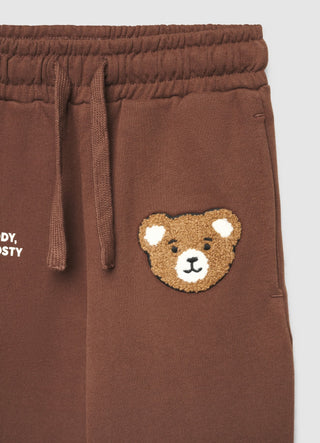 Oversize Jogginghose mit Kordelzug und Bären-Patch
