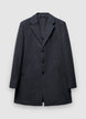 Single-breasted plain-colour coat - S