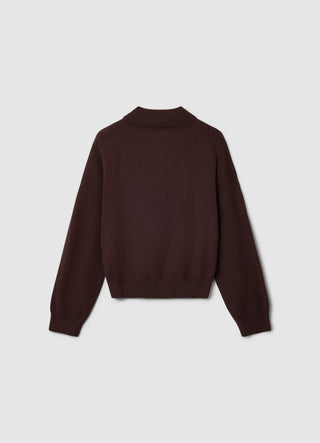 Maglia con collo perkins a tinta unita