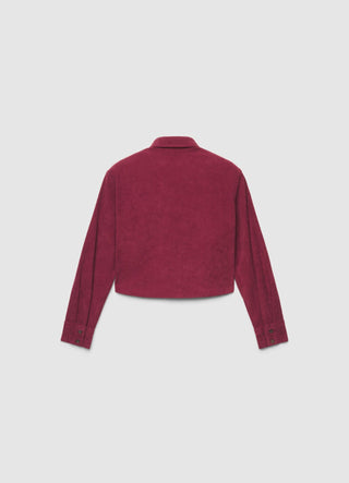 Unifarbenes Crop-Top aus Rippstrick