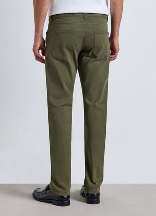 5-pocket trousers in plain drill fabric