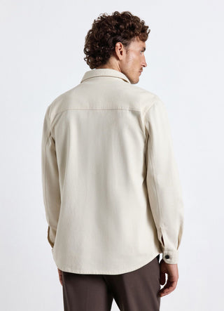 Camicia worker a tinta unita con tasche