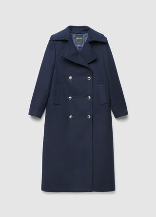 Cappotto doppiopetto con bottoni gioiello