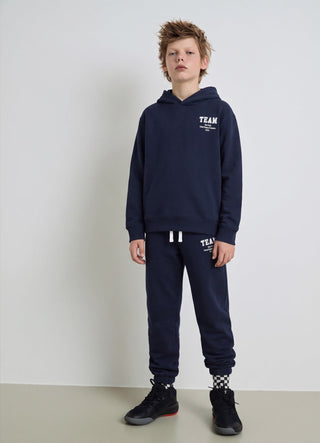 Pack 2 tuta con felpa con cappuccio e joggers con scritta
