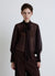 Blouse with sash belt