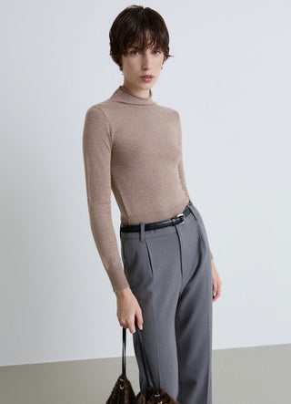T-shirt con collo alto