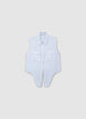 Camicia smanicata misto lino con nodo - XXL