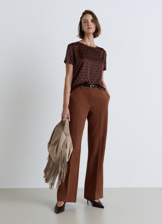 Blusa con stampa geometrica