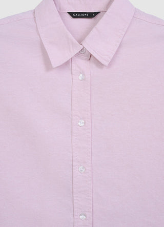 Camicia crop in cotone