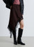 Asymmetrischer Rock aus Satin-Imitat mit Spitzendetails