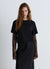 Plain-coloured crew neck T-shirt