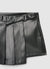 Gonna-pantalone similpelle con pieghe e cintura
