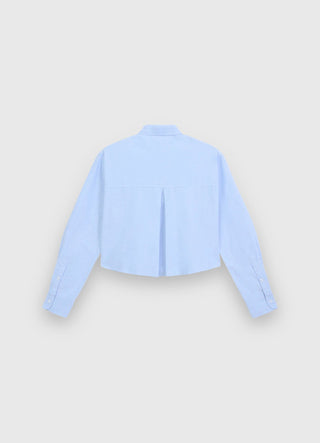 Camicia crop in cotone