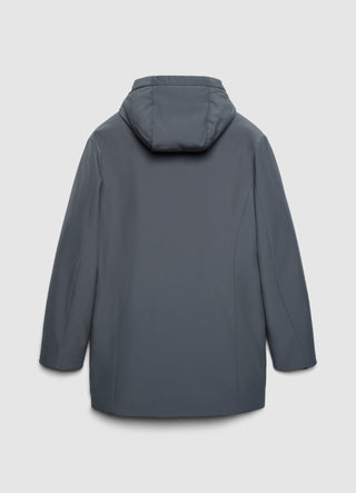 Einfarbiger Parka-Obermantel