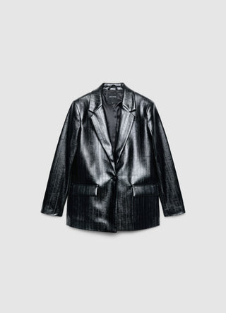 Veste à un bouton effet enduit
