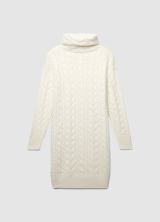 Rollkragenpullover mit Zopfmuster