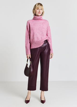 Rollkragenpullover mit englischer Rippung