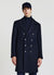 Single-colour double-breasted coat