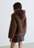 Padded jacket with hood and faux fur panels