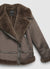 Giacca biker con interno effetto montone