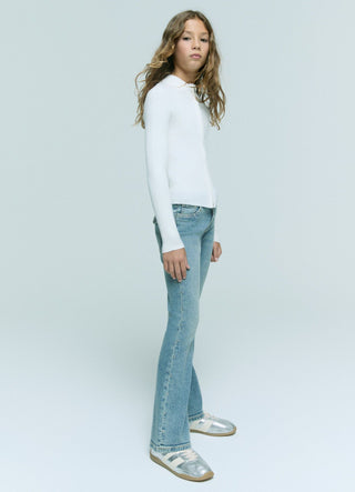 Jeans bootcut con borchie