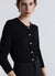 Cardigan girocollo con bottoni