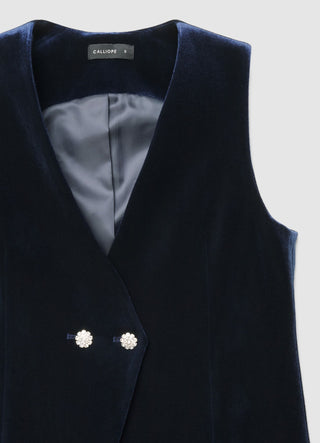 Gilet con bottoni gioiello