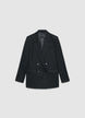 Veste croisée rayée effet scintillant - XXL
