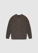 Maglione girocollo a trecce - XL