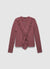 Pointelle cardigan with ruffles