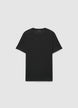 Textured solid colour crew neck T-shirt - S