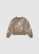 Jacquard-Pullover mit Animalier-Muster und Rundhalsausschnitt - S