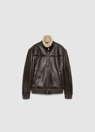 Giubbotto biker con colletto alto e zip