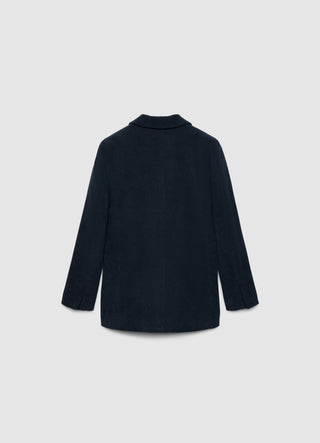 Double-breasted corduroy jacket