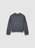 Solid colour crew neck jumper with raw edge finish