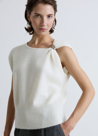 Ärmelloses Top mit Ringdetail