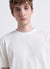 Plain-coloured T-shirt with ribbed texture