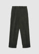 Straight corduroy trousers with cuffed hem - XS
