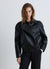 Giubbotto biker con zip asimmetrica