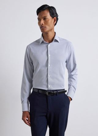 Slim Fit Hemd mit Mikro-Muster
