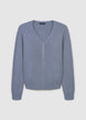 Cardigan oversize con zip - XS