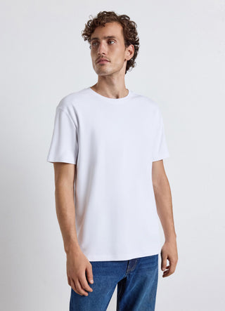 Plain-colour crew neck T-shirt