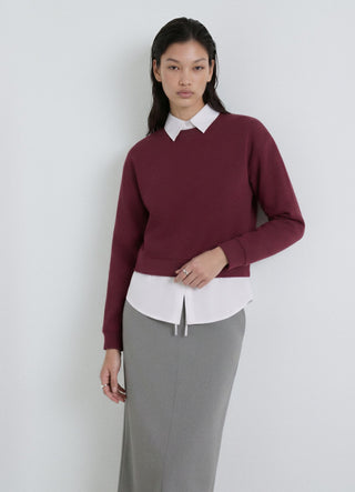 Felpa con colletto camicia