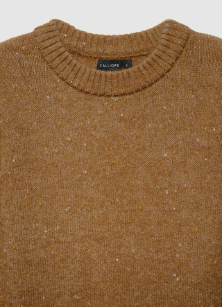 Crew neck jumper with dotted pattern
