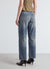 Wide-leg palazzo jeans with five pockets