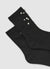 Ribbed socks with rhinestones